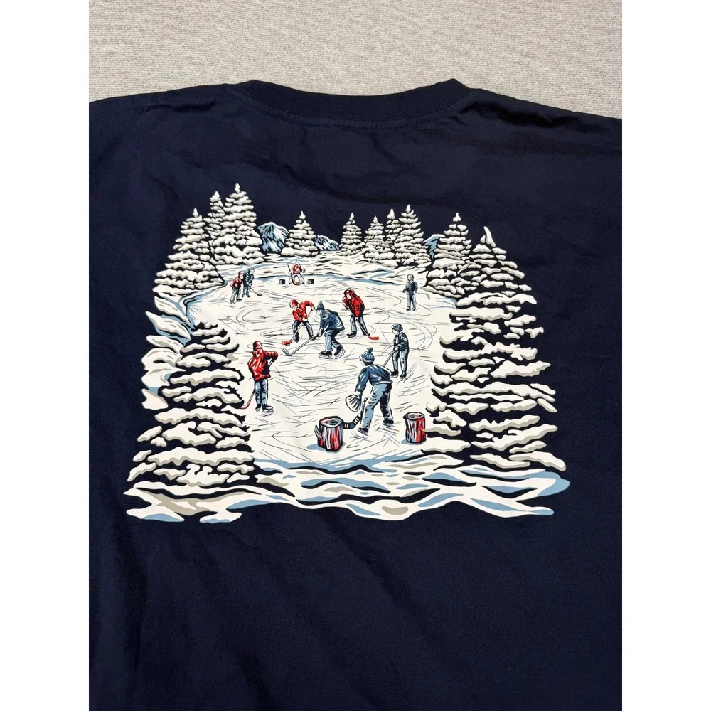 Waggle Golf Sticks In The Middle Navy Blue Long Sleeve Graphic T-Shirt Mens 3XL
